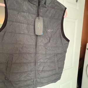 Greg Norman Collection Charcoal Puffer Vest